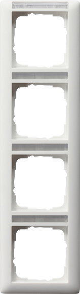 Abdeckrahmen 4f senkr. BSF Standard 55 Reinweiß m