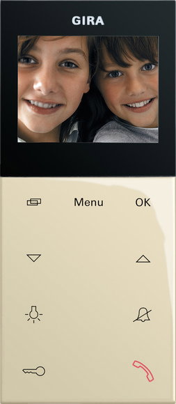 Wohnungsstation Video AP Plus System 55 Cremeweiß