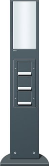 E-Säule Licht + 3x SCHUKO SP 769 mm Gira Energiesäule Anthrazit