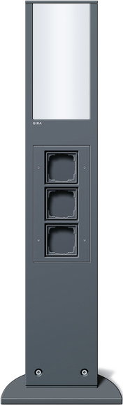 E-Säule Licht + 3x Leereinheit 769 mm Gira Energiesäule Anthrazit