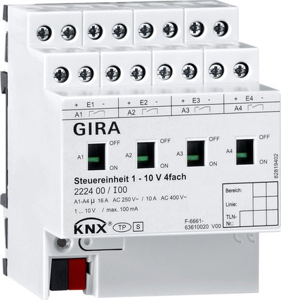 Steuereinheit 1 - 10 V 4f Hand KNX