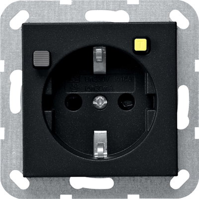 FI-Schutzsteckd. 30 mA SP System 55 Schwarz m