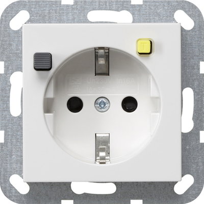 FI-Schutzsteckd. 30 mA SP System 55 Reinweiß m