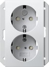 2f-SCHUKO-Steckd. SP f. UP-Dose 1,5f System 55 Reinweiß