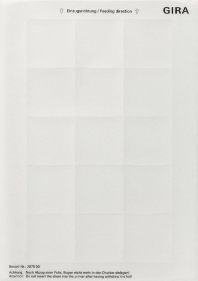 Beschriftungsbögen 51 x 51 mm Zubehör Klar