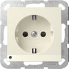 SCHUKO-Steckd. LED-Leuchte + SP System 55 Cremeweiß