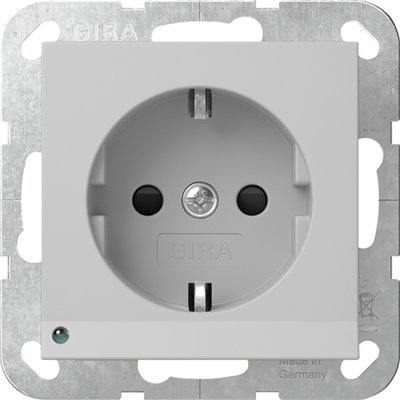 SCHUKO-Steckd. LED-Leuchte + SP System 55 Grau m