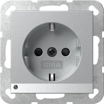 SCHUKO-Steckd. LED-Leuchte + SP System 55 F Alu