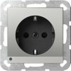 SCHUKO-Steckd. LED-Leuchte + SP System 55 Edelstahl(lack.)
