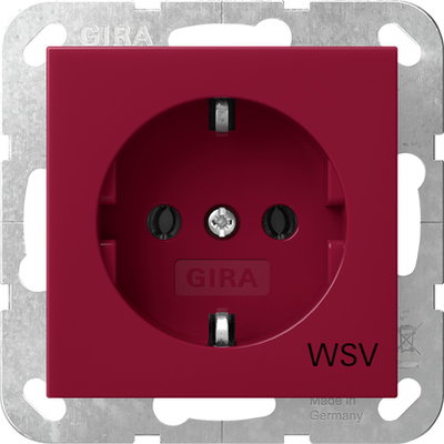 SCHUKO-Steckd. WSV System 55 Rot