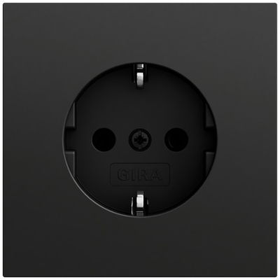 SCHUKO-Steckd. System 70 Schwarz m(lack.)