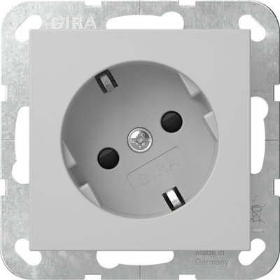 SCHUKO-Steckd. 30° + SP System 55 Grau m