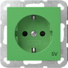 SCHUKO-Steckd. SP SV System 55 Grün