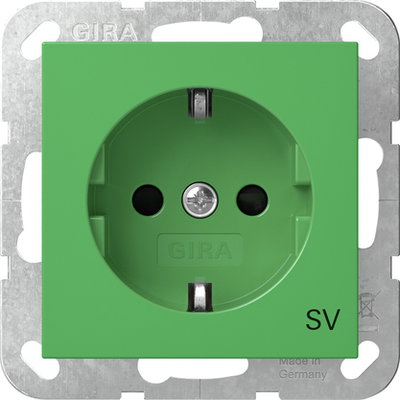 SCHUKO-Steckd. SP SV System 55 Grün