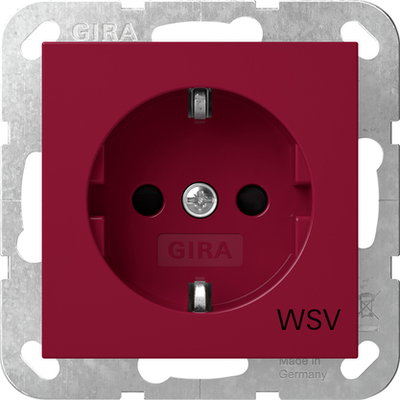 SCHUKO-Steckd. SP WSV System 55 Rot