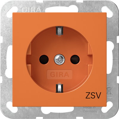 SCHUKO-Steckd. SP ZSV System 55 Orange