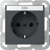 SCHUKO-Steckd. BSF + SP System 55 Anthrazit