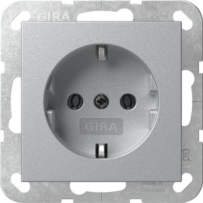 SCHUKO-Steckd. o.Kr. System 55 F Alu