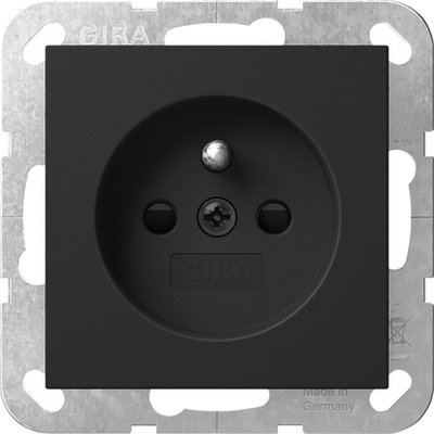 Steckd. Erdstift + SP System 55 Schwarz m