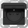 Steckd. Erdstift KD + SP System 55 Schwarz m