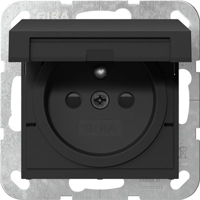 Steckd. Erdstift KD + SP System 55 Schwarz m