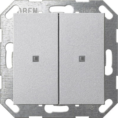 Taster Wippe 2f OneKNX System 55 F Alu