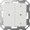 Taster Wippe 2f unbedruckt/Pfeile OneKNX System 55 Reinweiß m