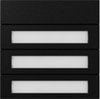 Ruftastenmodul 3f System 106 Schwarz m(lack.)