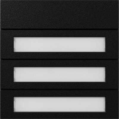 Ruftastenmodul 3f System 106 Schwarz m(lack.)