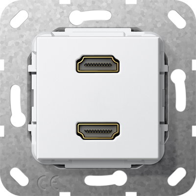 HDMI 2f K-Peitsche Einsatz Reinweiß
