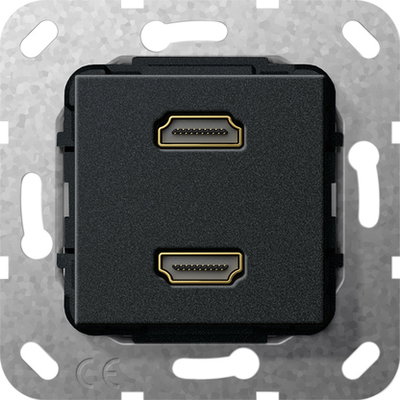 HDMI 2f K-Peitsche Einsatz Schwarz m