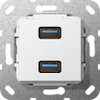 USB 3.0 A 2f K-Peitsche Einsatz Reinweiß