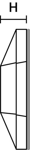 Befestigungssockel zum Kleben, Ø3.1 mm, Wmax=4.1mm, Kleber, L=19.0mm, H=3.8mm, weiß, 100ST