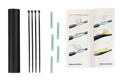 Kabel-Reparatur-Set LVRK-L 4:1 (24/6 mm), 1,5 - 2,5 mm², PO-X, mit Innenkleber, schwarz