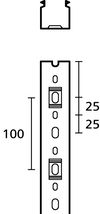 Verdrahtungskanal 25x80 mm, 2000 mm, PVC, grau