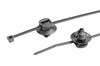Befestigungsbinder 2-teilig mit Lamellenfuß, mit Teller 100 x2.5 mm PA66HS PA66HIRHS schwarz