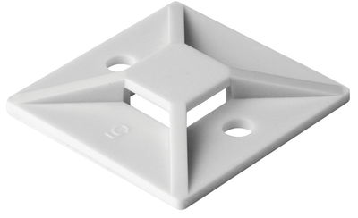 Befestigungssockel zum Kleben, Ø3.1 mm, Wmax=4.1mm, Kleber, L=19.0mm, H=3.8mm, weiß, 100ST