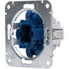 Unterputz Universalschalter-Sockel (Aus-/Wechsel), Farbe: aluminium