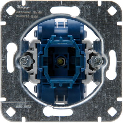 Unterputz Kontrollschalter-Sockel (Aus-/Wechsel), Farbe: aluminium