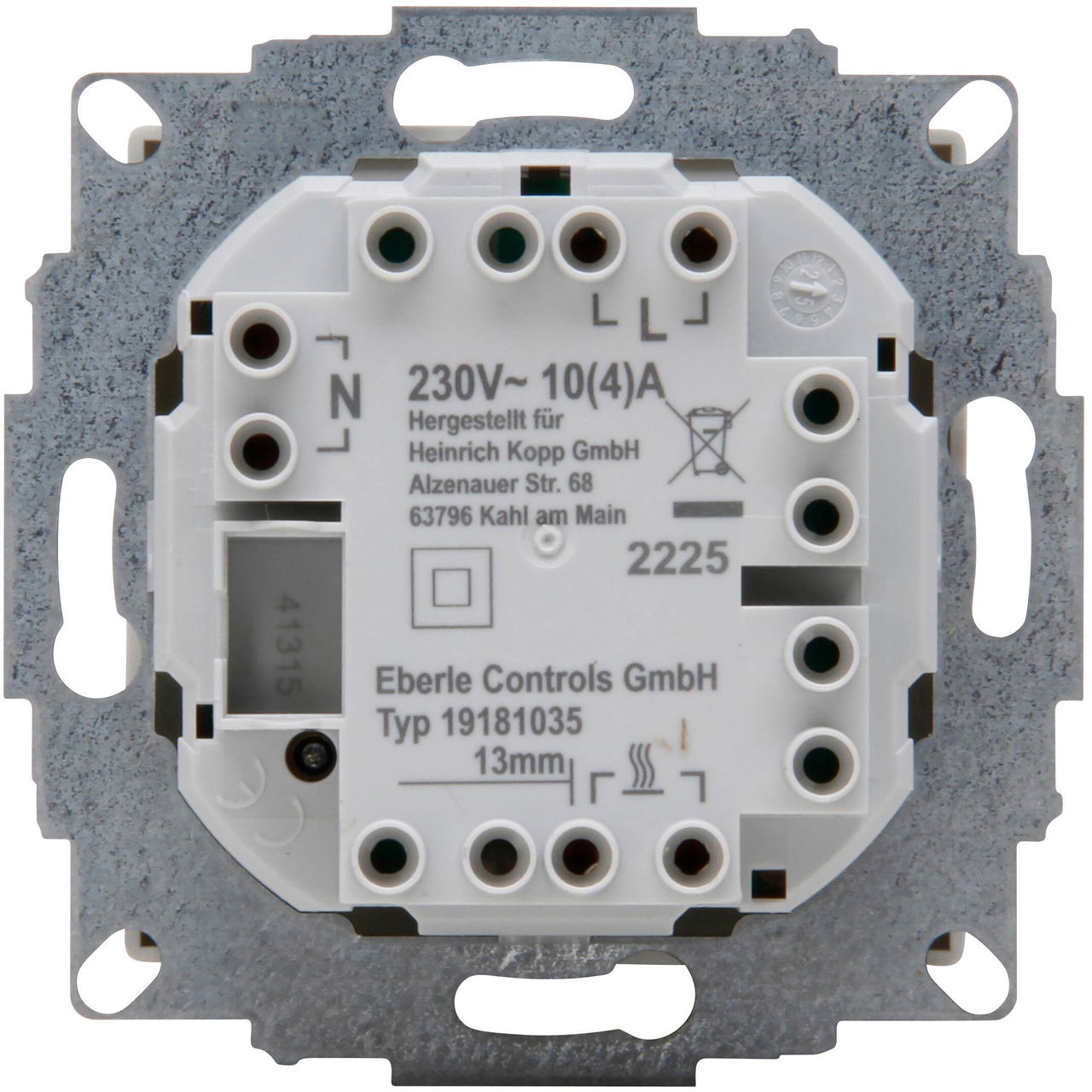 HK07 - Raumtemperaturregler "Öffner”, 2300W, Farbe: arktisweiß – Bild 2 von 7