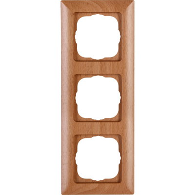 MILANO - Abdeckrahmen 3-fach, Farbe: buche