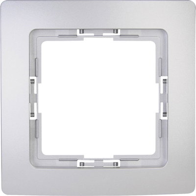 PARIS - Abdeckrahmen, 1-fach, Farbe: silber