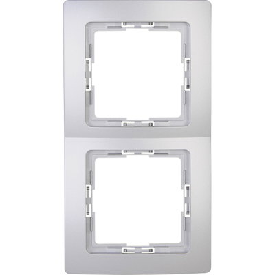 PARIS - Abdeckrahmen, 2-fach, Farbe: silber