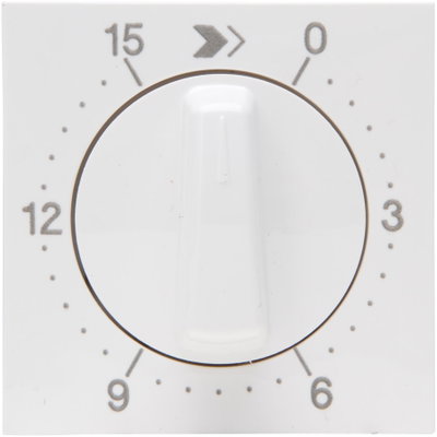 HK07 - Abdeckung für mechanische Zeitschaltuhr, Laufzeit: 15 min., Farbe: reinweiß