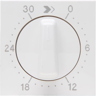 HK07 - Abdeckung für mechanische Zeitschaltuhr, Laufzeit: 30 min., Farbe: reinweiß