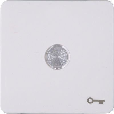 HK02 - Flächenwippe mit Linse und Symbol "Schlüssel", Farbe: arktisweiß