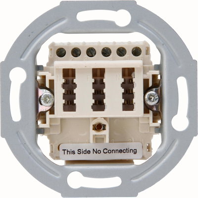 UP Telefonanschlussdose TAE, 1 Amtsleitung und 2 Zusatzgeräte, 3x6-polig, NFN-Codierung