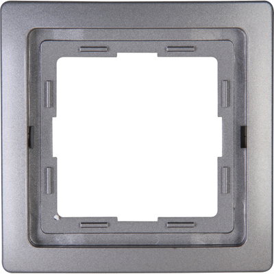 VENEDIG - Abdeckrahmen 1-fach, Farbe: platin