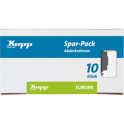 EUROPA - Profi-Pack: 10x Abdeckrahmen, 1-fach, Farbe: arktisweiß