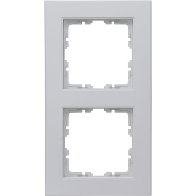 HK07 - Abdeckrahmen 2-fach, Farbe: grau matt